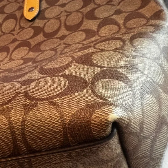 Coach Signature City Tote Bag in Light Khaki Multi 5696 - Picture 13 of 15